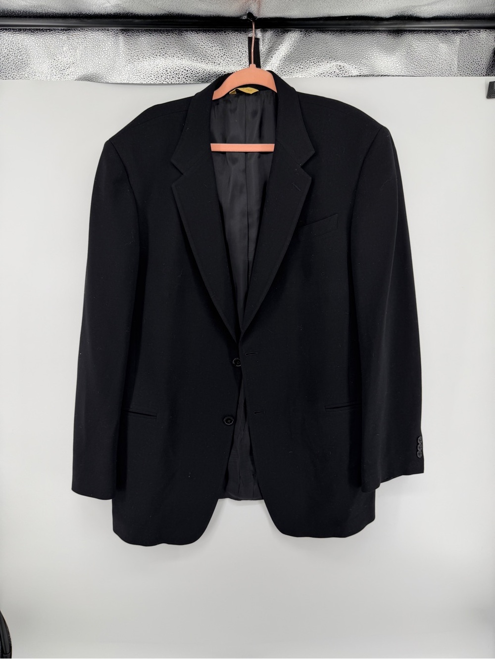 Donna Karan VTG Quiet Luxury 90s Black Classic Single-Breasted Sport Coat Sz44L